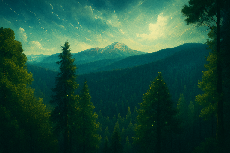 Bosque del Ajusco y montañas en la Ciudad de México