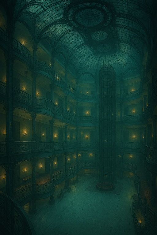 Vestíbulo imponente del Gran Hotel Ciudad de México, ubicado frente al Zócalo