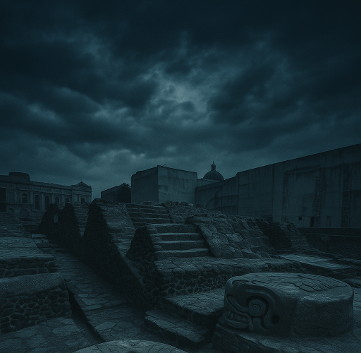 Ruinas del Templo Mayor, antiguo centro neurálgico de la gran Tenochtitlán, el corazón del imperio Azteca